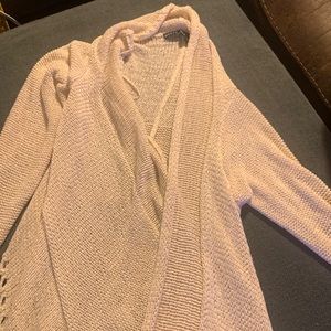 Large fringe long sleeve sweater